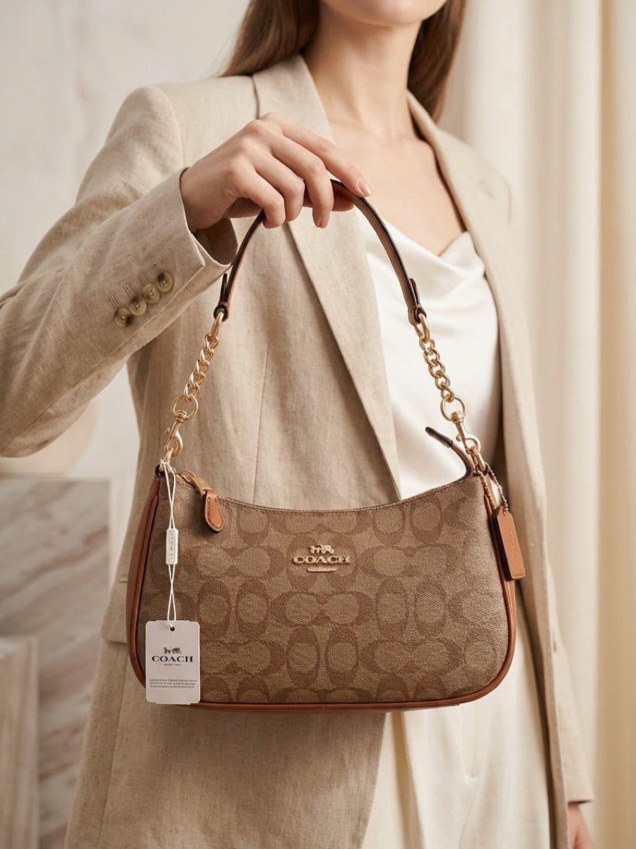Monogram hobo shoulder bag
