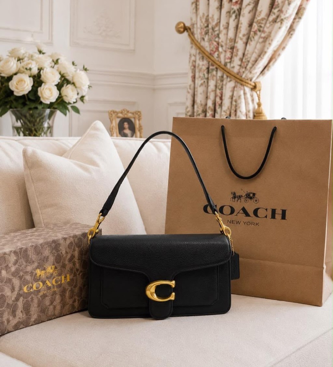 Structured flap shoulder bag
